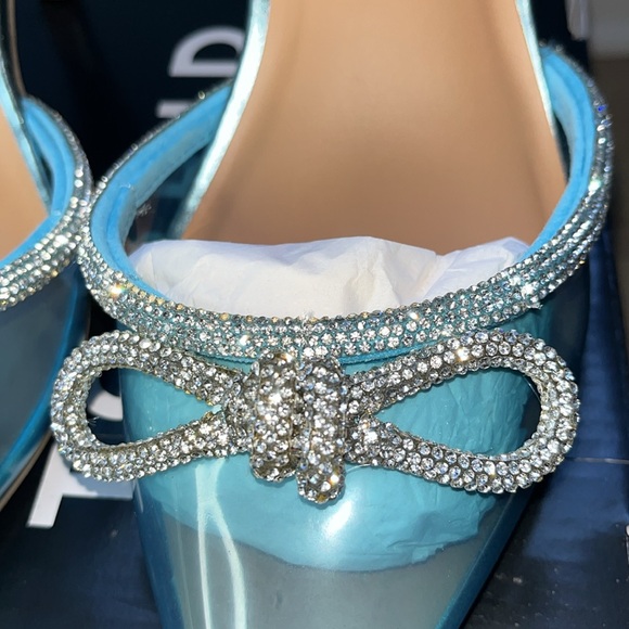 Blue transparent heels. New only tried them on once. Brand: Torrid, size: 9.5WW - Picture 3 of 6